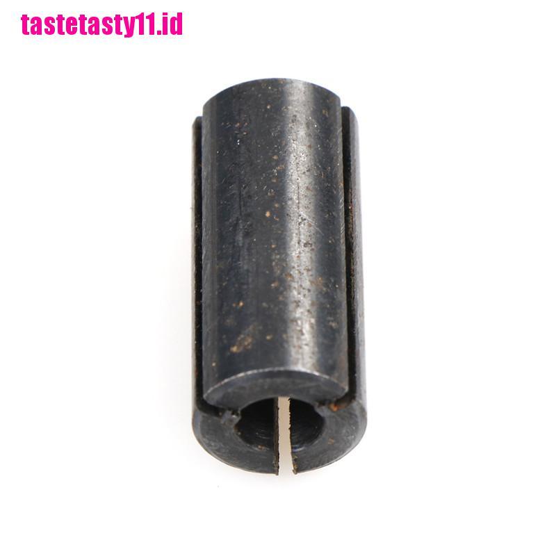 (TTID) Router Collet Reduction Bahan Carbon Steel Warna Hitam Ukuran 1 / 2 &quot;Ke 1 / 4&quot;