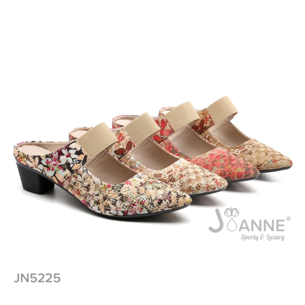 JOANNE Mules Heels Platform Straps Shoes #JN5225 ORIGINAL