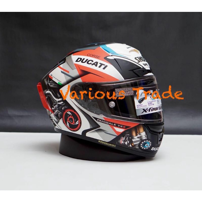 Shoei X14 Anniversary Edition Ducati Shoei x14 Clone 1:1 BONUS Sarung Kepala
