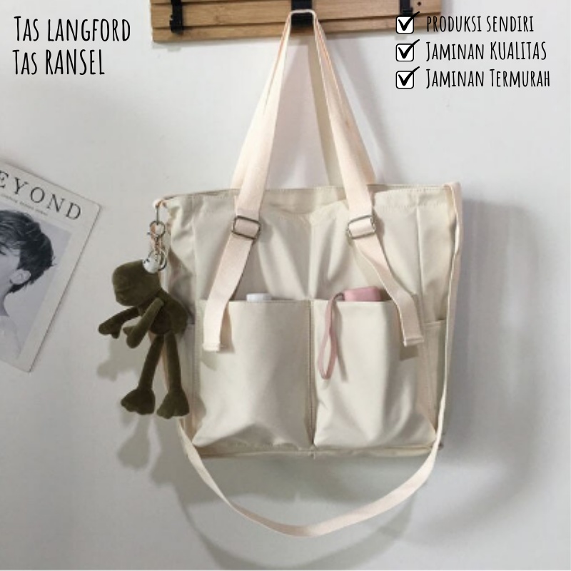 Tas Tote Bag Wanita - Bahu Multifungsi Stylish Fashion Korea Terbaru Murah Bagus Kekinian Remaja Dewasa Sekolah Kuliah Kerja Traveling Simple Elegan Casual Ringan Import Lokal Original Perempuan Cewek