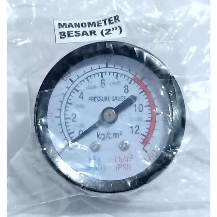 Manometer Kompresor 2" Pressure Gauge Kompresor Besar 2 Inch