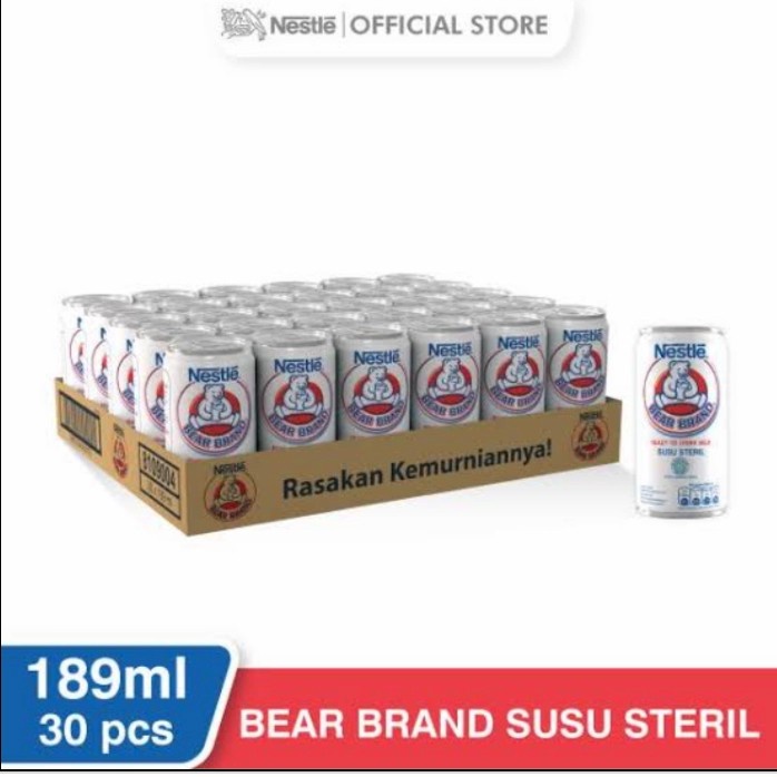 Nestle Bear Brand Susu Beruang Susu Steril 1 Dus isi 30 kaleng