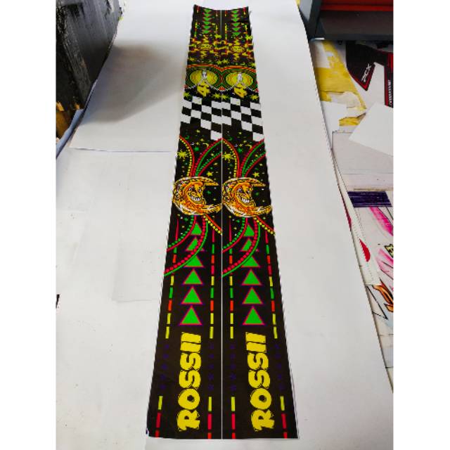 Sticker Lis velg zian hitam Stiker pelk rossi variasi