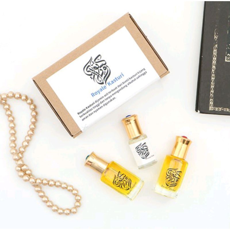 Parfum Royale KasturiPaket isi 2 botol 12ml Kasturi kijang, bonus kasturi putih 6ml
