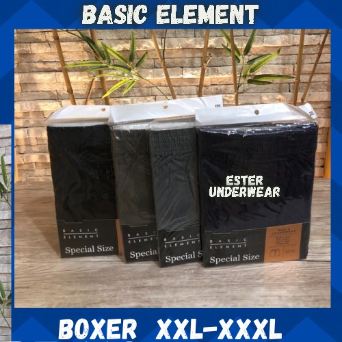 Celana Boxer Basic Element BIG SIZE  BE 112 bahan 100% katun Isi-1 PCS