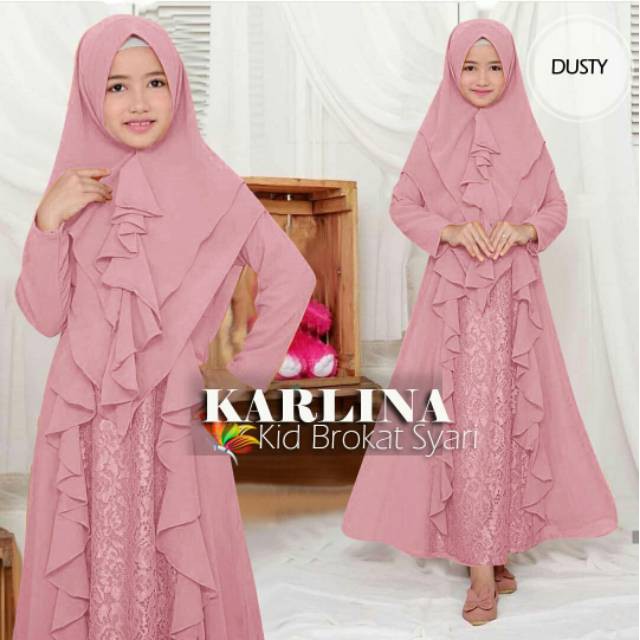 GAMIS ALIKA KIDS BY AIISHA | GAMIS ANAK | GAMIS BAHAN WOLVIS | DRESS MUSLIM | FASHION WANITA