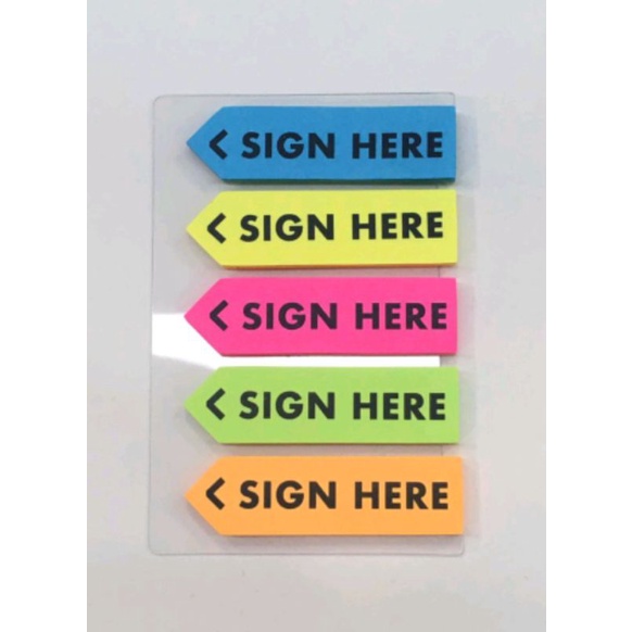 

sign here
