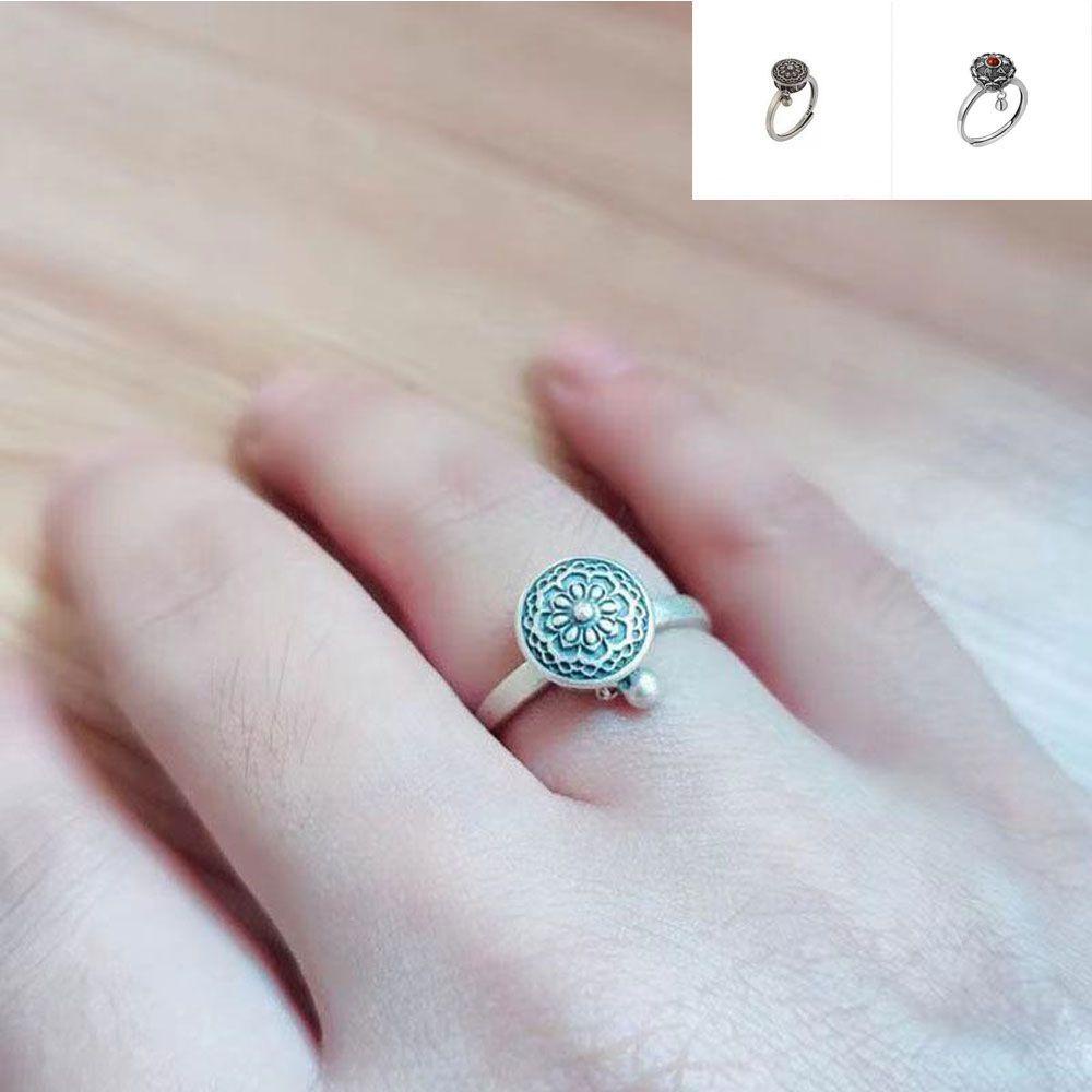 Lily Open Ring Variasi Adjustable Perhiasan Perak Lotus