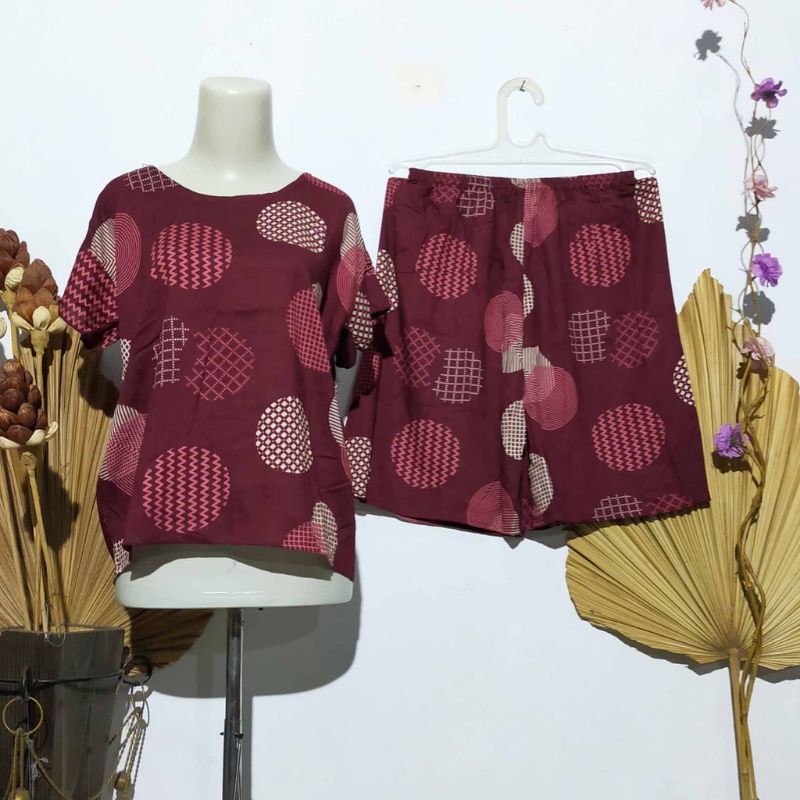 Piyama setelan baju tidur bali rayon motif terbaru kekinian modern murah cantik