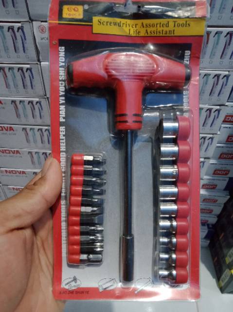 OBENG MULTI KUNCI SHOCK MULTI MINI TOOLS KIT KUNCI T