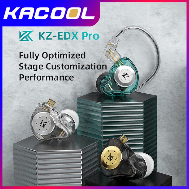 KZ EDX Pro Earphone Dinamis Di Telinga Monitor Hi Fi Kabel Headphone Bass Stereo Permainan Musik Penyumbat Telinga Kebisingan Membatalkan Headset