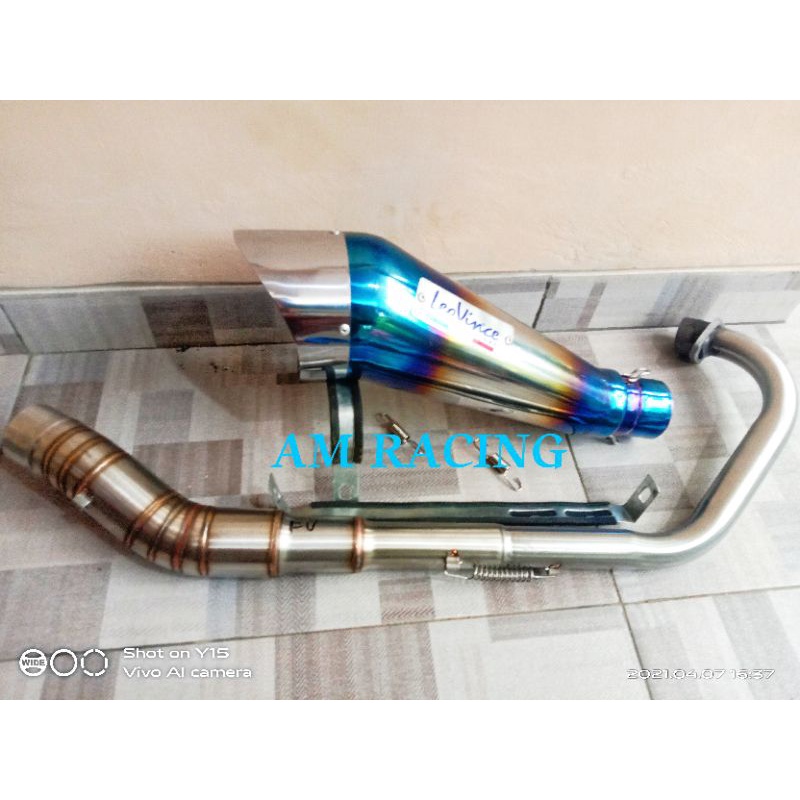 KNALPOT LEOVINCE TABUNG BLUE, Scorpio,r15, CBR150R