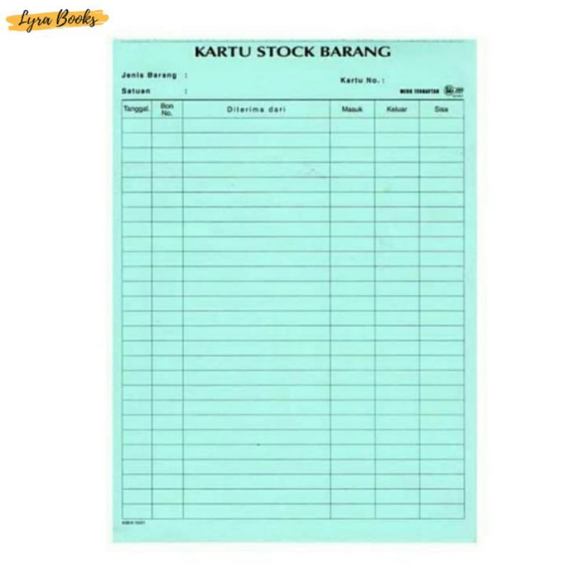 Jual Kartu Stock Barang Stok Opname Isi 100 Lbr Shopee Indonesia 7345