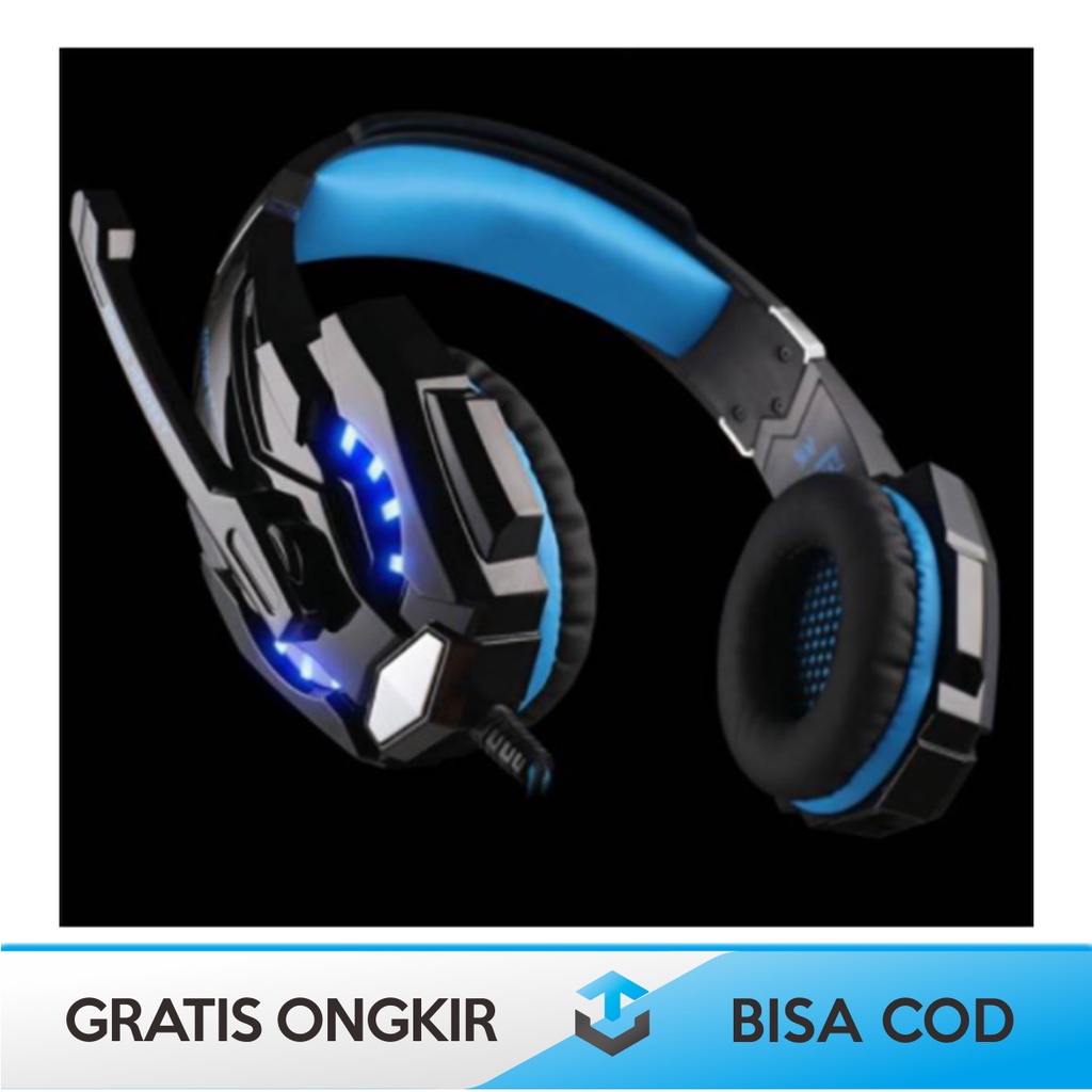 HEADSET GAMING LED KOTION EACH G9000 HEADBAND NYAMAN KEDAP SUARA LUAR