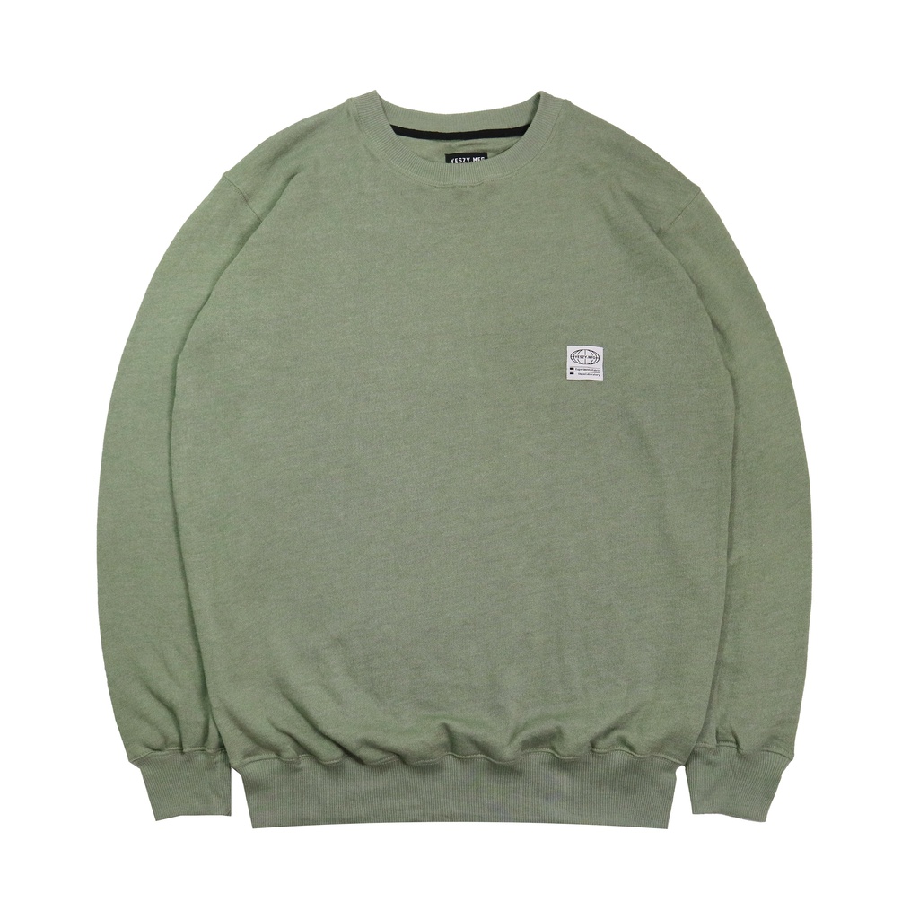 YESZY.MFG Crewneck Mint Basic Logo Woven
