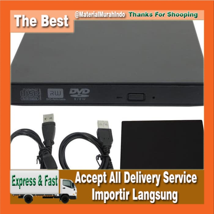 CD VCD DVD External USB CD VCD DVD-Rom Player CD RW Portable 2.0