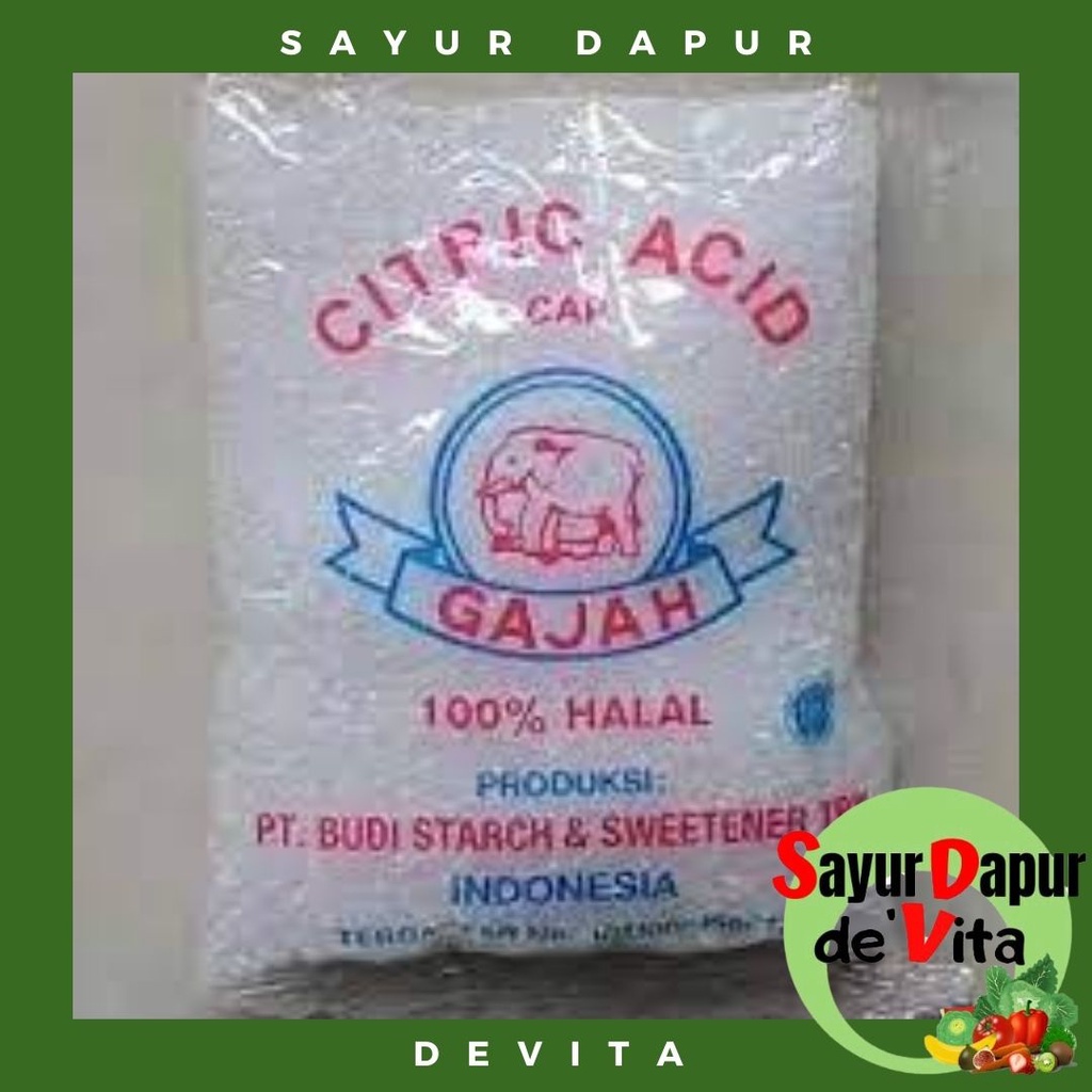 Citric Acid cap Gajah, pembersih, 50 gram