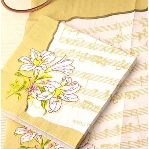 Decoupage Napkin - Tissue Decoupage 2Ply FL - Partiture Vintage Paper