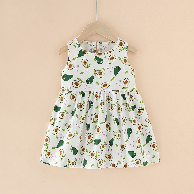 BABYSICAL 1-4 Thn - Aneka Dress anak Dress Bayi Korea Cotton Bamboo Motif Premium-Avocado