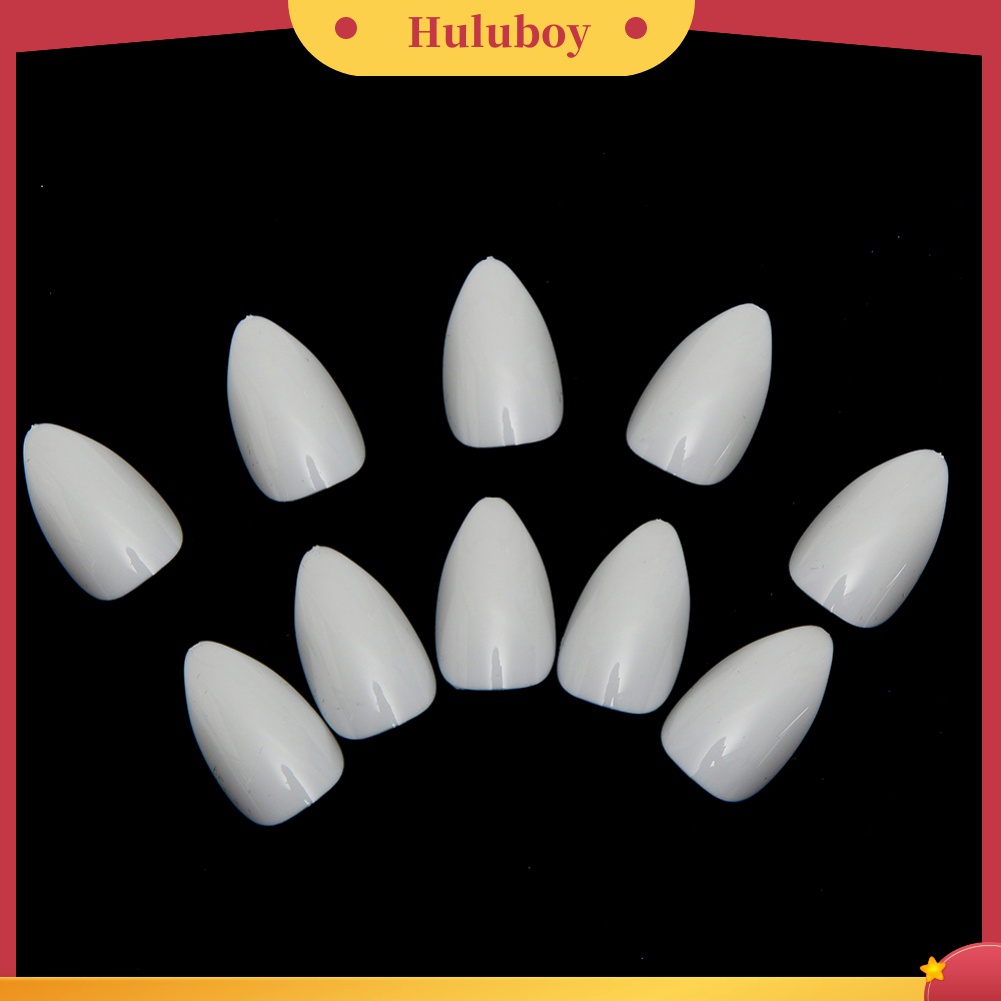 Huluboy Huluboy♡ 500pcs Kuku Palsu Bentuk Oval Untuk Manicure