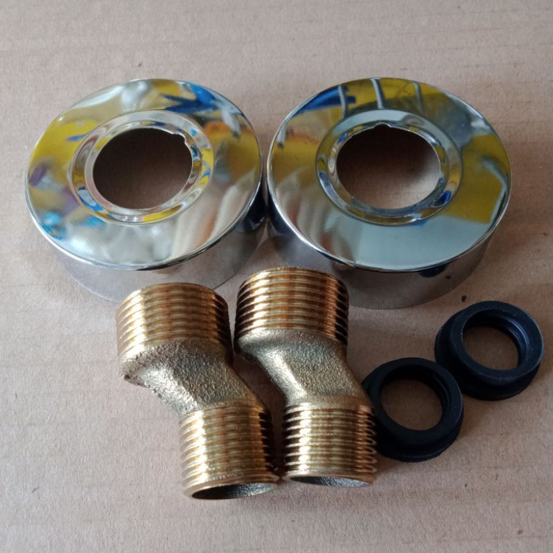 DOUBLE NEPEL BATHTUB PANAS DINGIN KUNINGAN / NEPEL BUAT KRAN BATHTUB