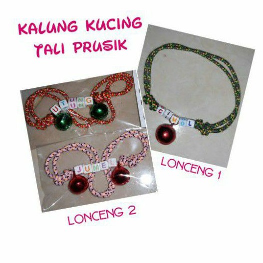 KALUNG KUCING NAMA TALI PRUSIK+LONCENG