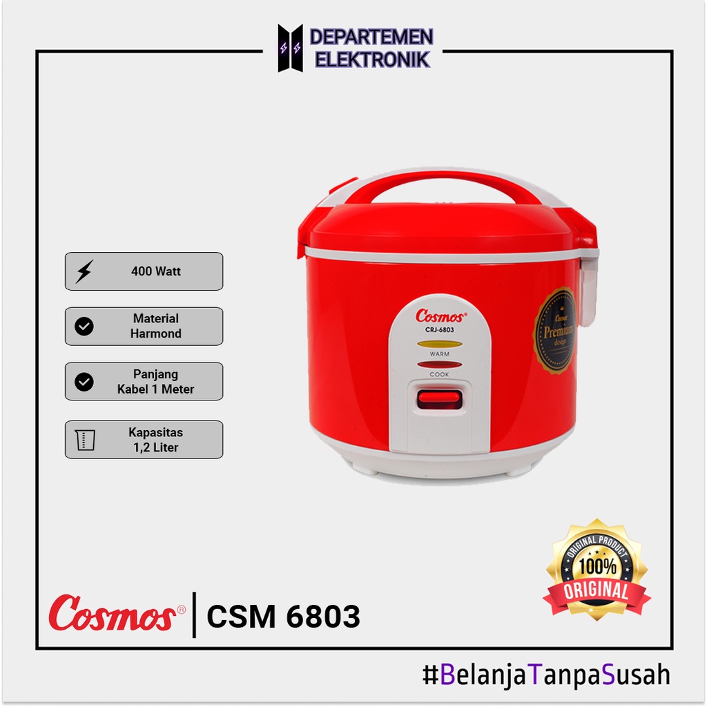 MAGIC COM / RICE COOKER COSMOS CRJ 6803 MURAH BANGET / GARANSI RESMI