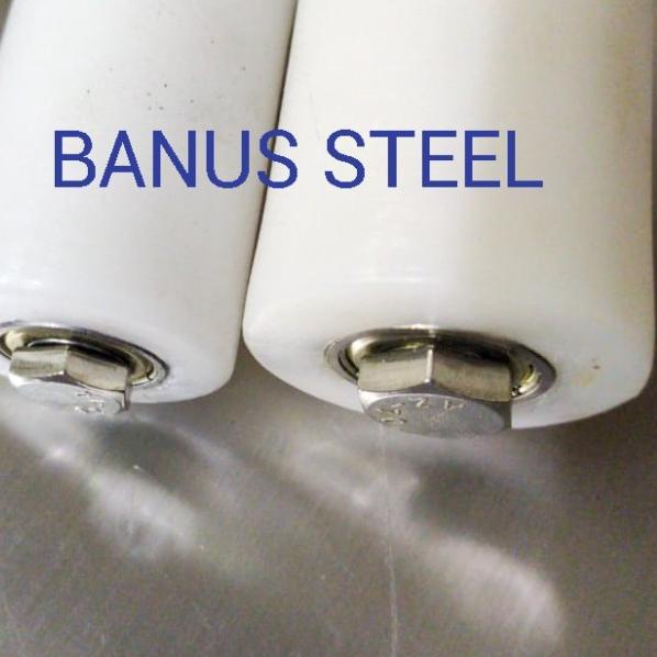 Roda nilon 2" inch panjang 65 mm (42 mm x 65 mm) hand pallet nylon