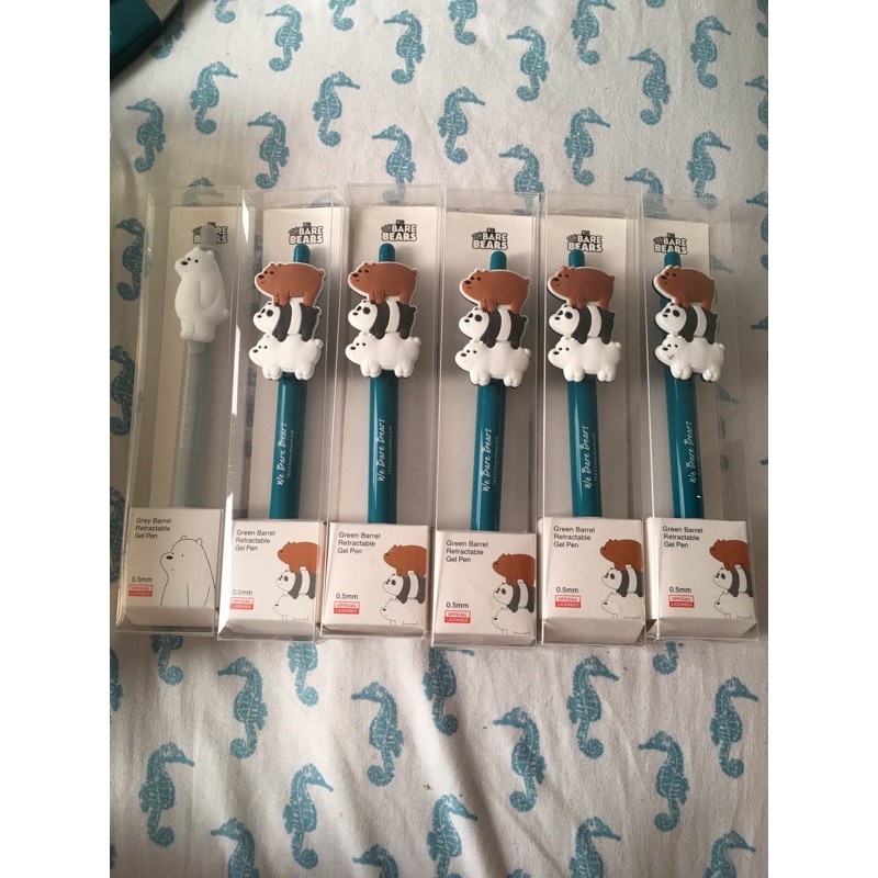 

pen set of 6 the bear
