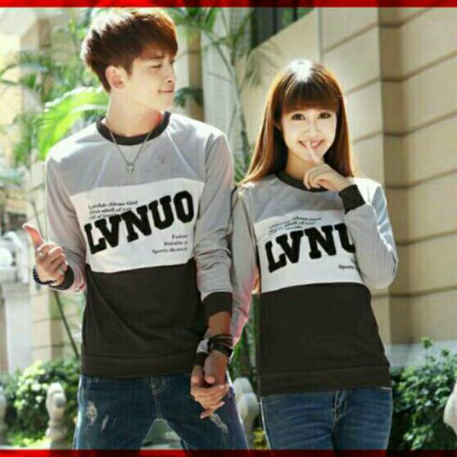 Jual Bosbaju Couple Baju Pasangan Kaos Panjang Cowok Cewek Hrga Sudah