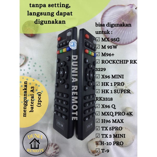 Remot Remote TV MULTI ANDROID STB-11 TV BOX ALL TYPE MXQ MX10 H96 V88 T95 TX X96 / ECER DAN GROSIR