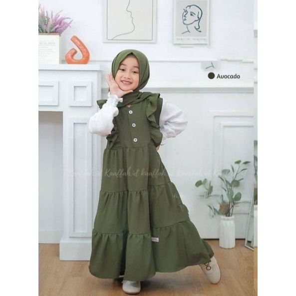 Gamis anak perempuan terbaru/dress aqilah FREE HIJAB