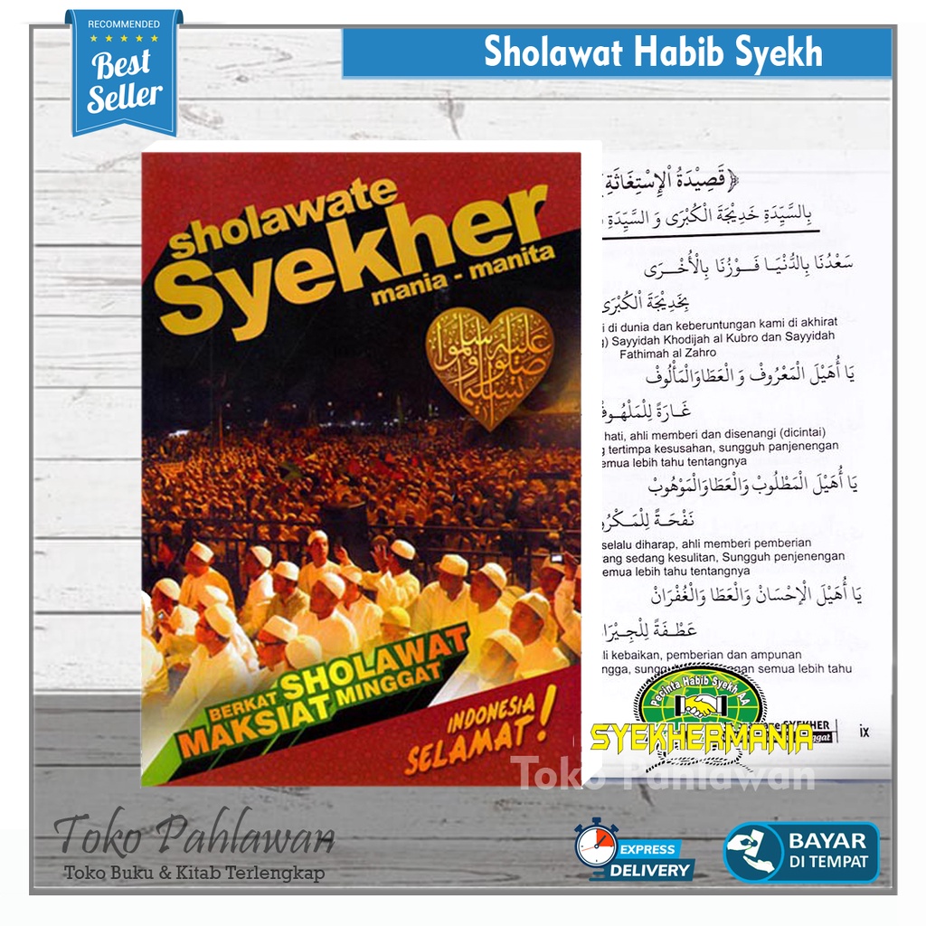 Buku Sholawat Syekher Mania - Manita Edisi Besar dan Lengkap Habib Syech Abdul Qodir Assegaf