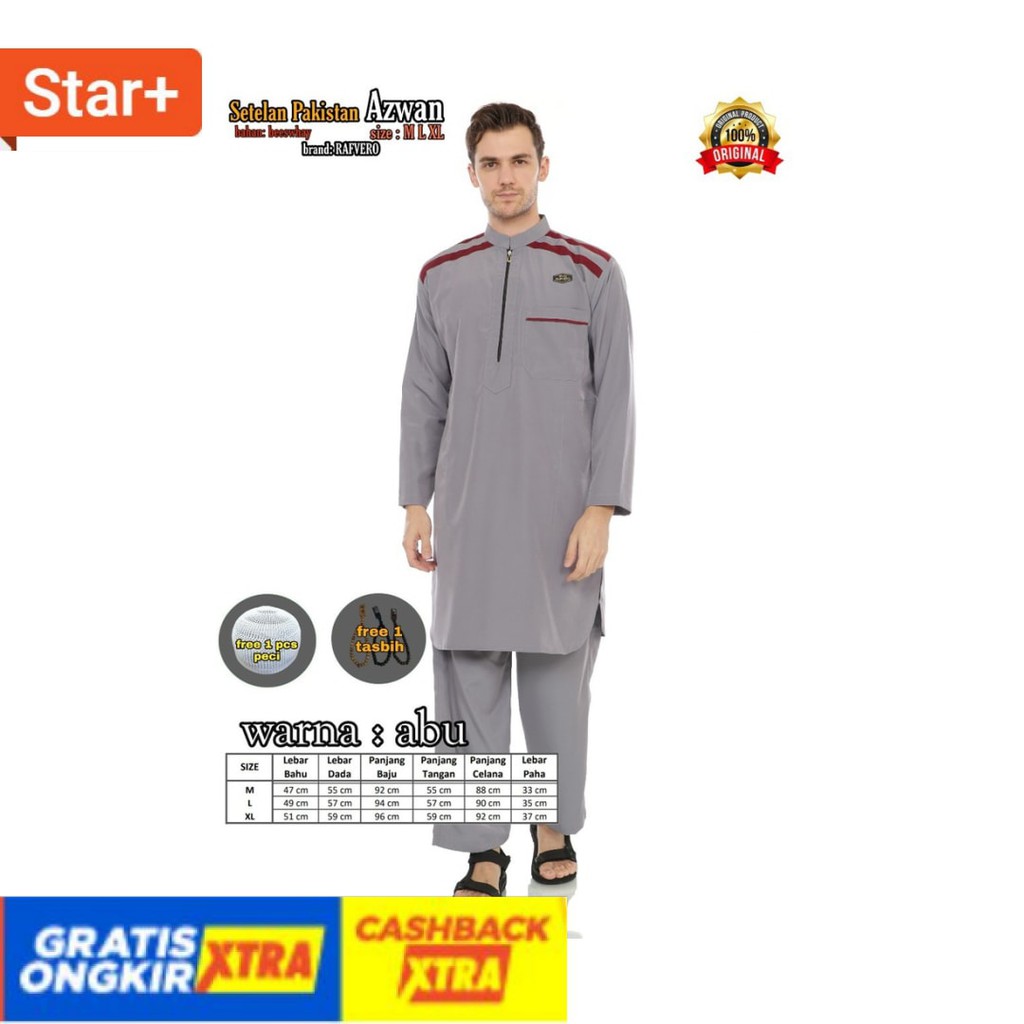 BAJU KOKO GAMIS COWOK HABIB TERLARIS BAGUS HijjazStore - Setelan Kurta Pakistan Pria Muslim Dewasa