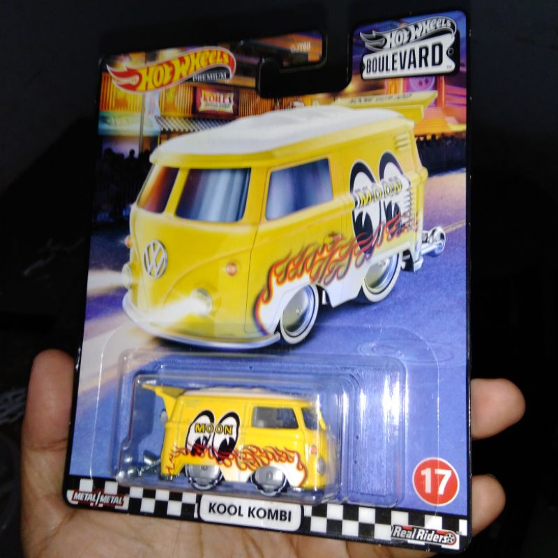 RARE Kool Kombi Moon Eyes Boulevard Yellow Ban Karet Base Besi Made In Thailand Kuning Mattel Hw Hot