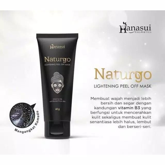 ❣️Rakkistore99❣️Hanasui Naturgo Lightening Peel Off Mask (Tube Black) 60g (100% Original)