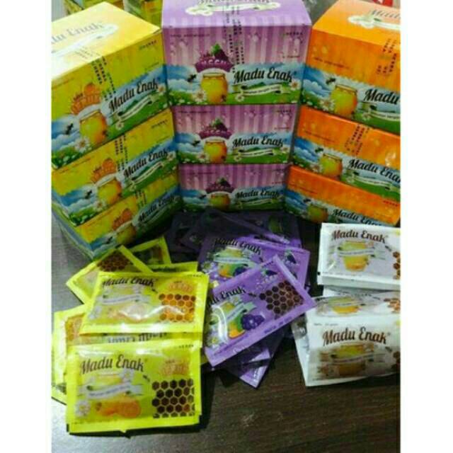 ASLI!!! Madu enak 1 box isi 12 sachet jeruk anggur original