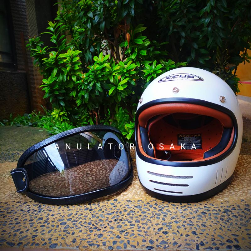 Kaca Visor Helm zeus zs-816c 816 816e bubble shield goggle  helm zeus zs 816 cafe racer