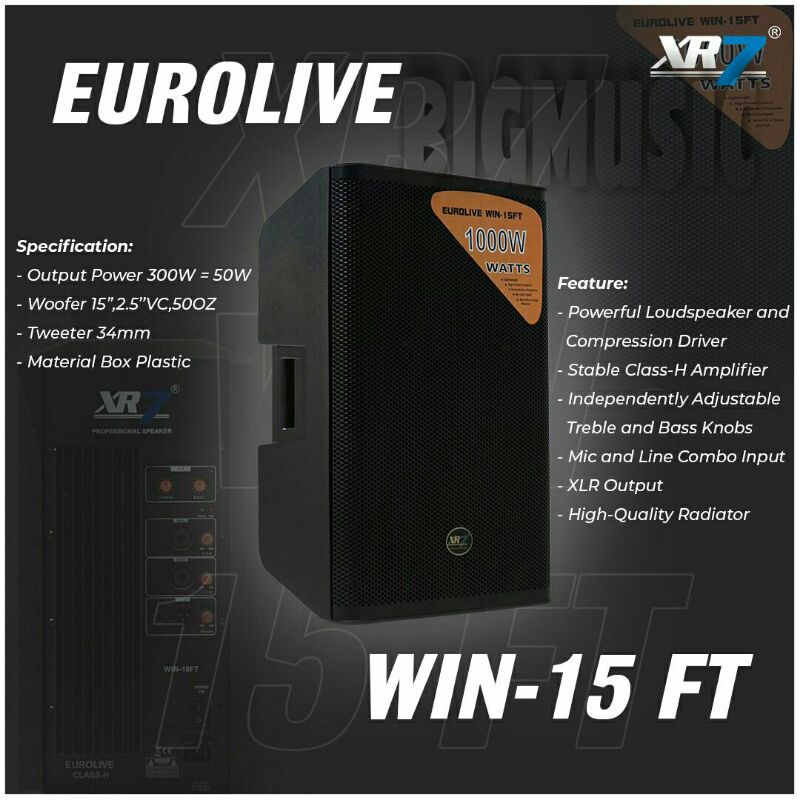 Speaker Aktif XR7 Eurolive Win 15 FT Original 15 inch Eurolive Win 15FT