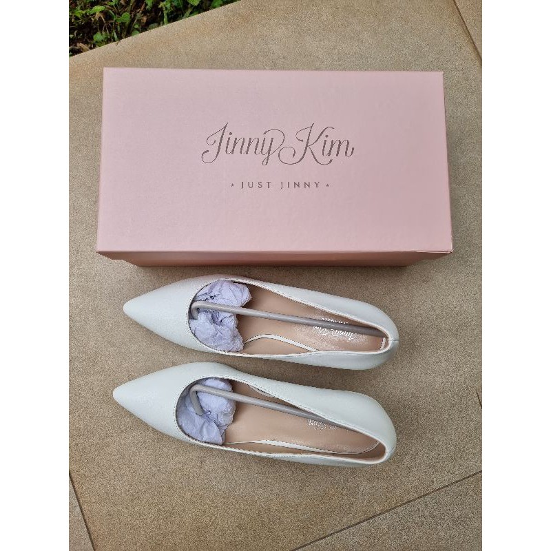 Sale Jinny Kim Sepatu Heels Baru sz 38 White