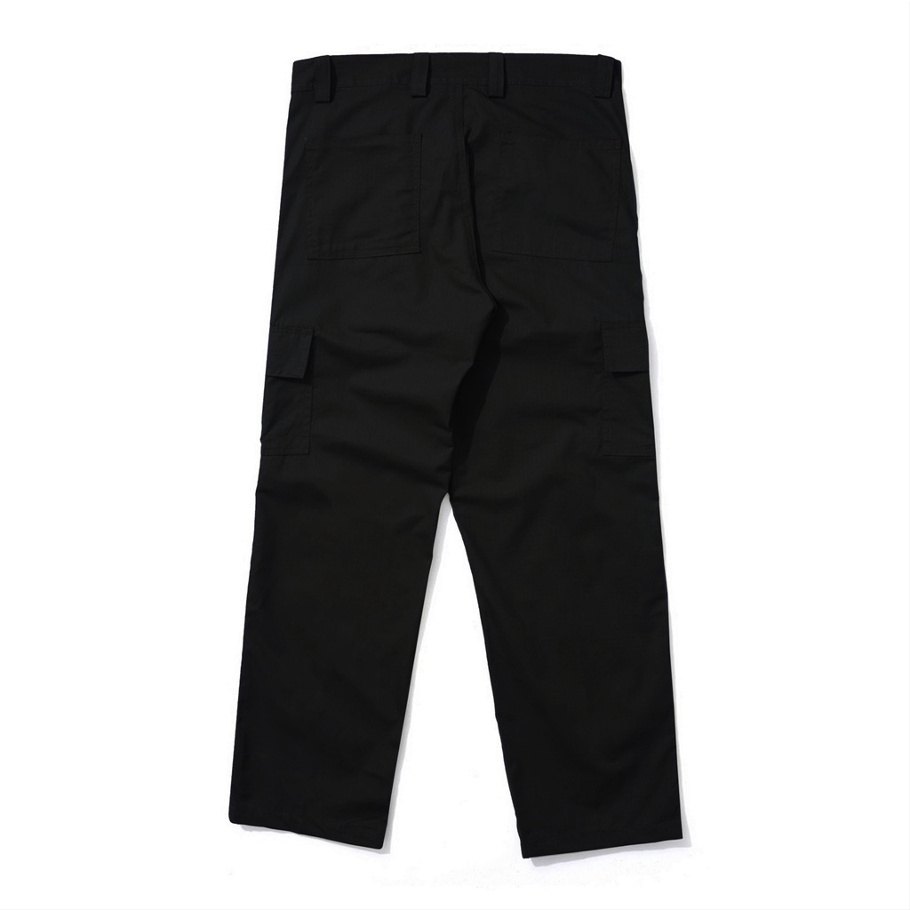 Dritto Long Pants Cargo - Celana Cargo Panjang Unisex - Hitam