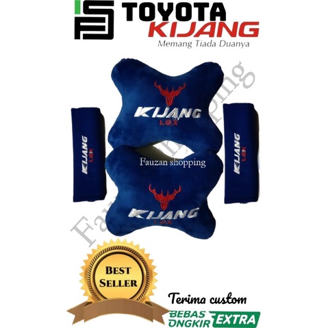 BANTAL MOBIL TOYOTA KIJANG LGX BIRU/SANDARAN KEPALA/AKSESORIS