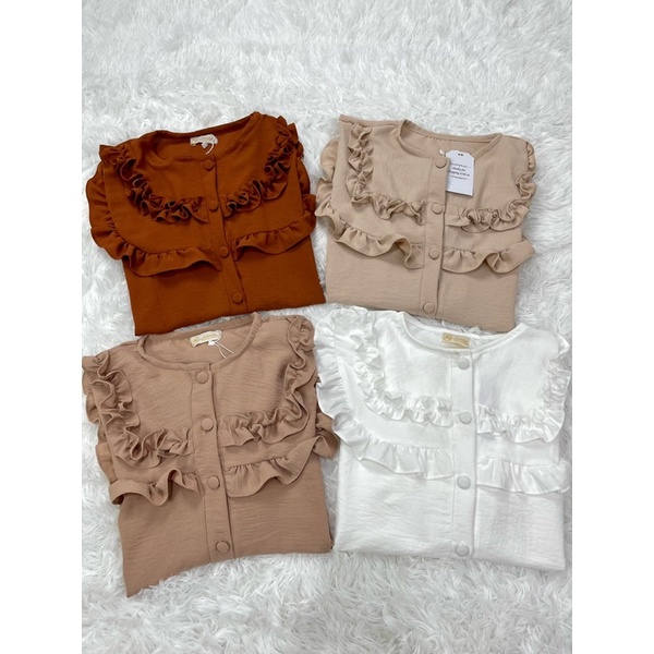 Cila Blouse Korean Style Bahan Crinkle Kualitas Butik Ukuran XL