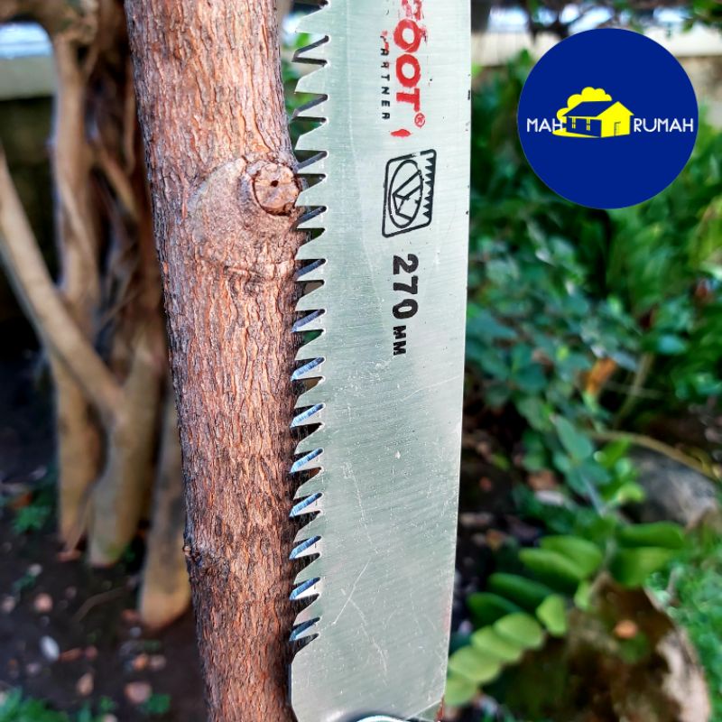 FOLDING SAW Gergaji Lipat Graji Kayu Tangan Pohon Dahan Ranting - BLACKFOOT 27 cm 270mm 11&quot; 11inch