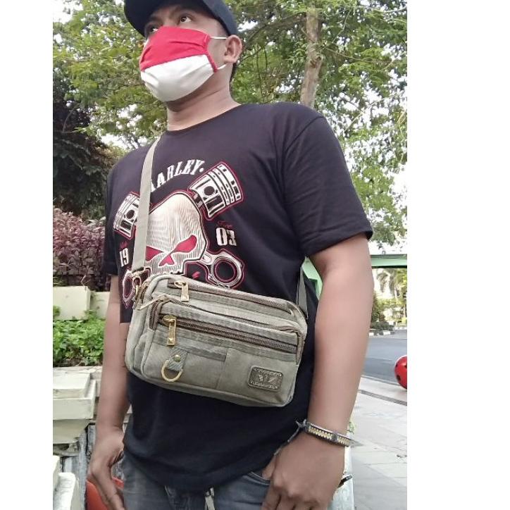 Terbaik TAS PINGGANG TAS SABUK TAS CANVAS TAS POLO TAS MULTI FUNGSI TAS SLEMPANG POLO TAS PINGGANG A