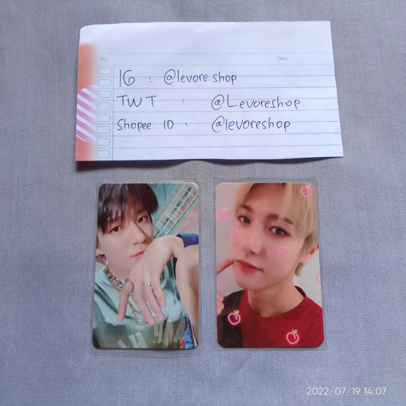 OFFICIAL PHOTOCARD NCT DREAM JENO HELLO FUTURE + RENJUN BENEFIT YIZHIYU EVENT 1 HOT SAUCE