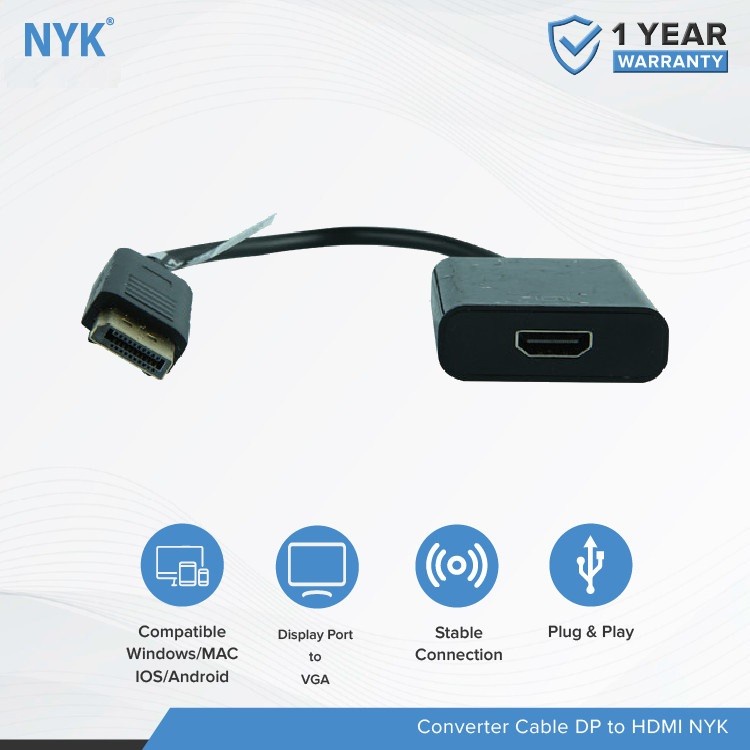 Converter Display Port to HDMI NYK  Converter DP to HDMI NYK