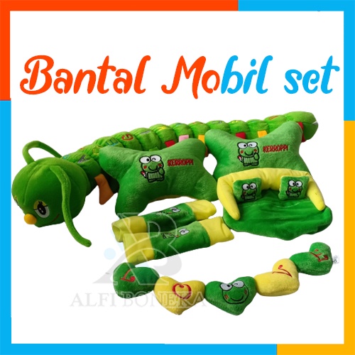 Paket Bantal Mobil dan bantal leher - Bantal sandar Mobil set murah - bantal mobil 6in1 boneka lucu