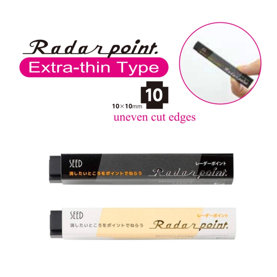 

Seed Radar Point Extra Thin Type Eraser Uneven Edges Penghapus Pensil