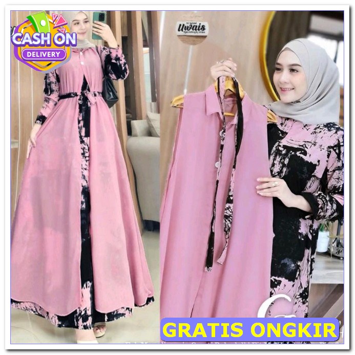 0 Gamis  Super Jumbo Plus Blazer Ceruty Pisah// Gamis Monalisa Jumbo Xxxl Ld 130[ Bb 95-120 Kg] //Ou